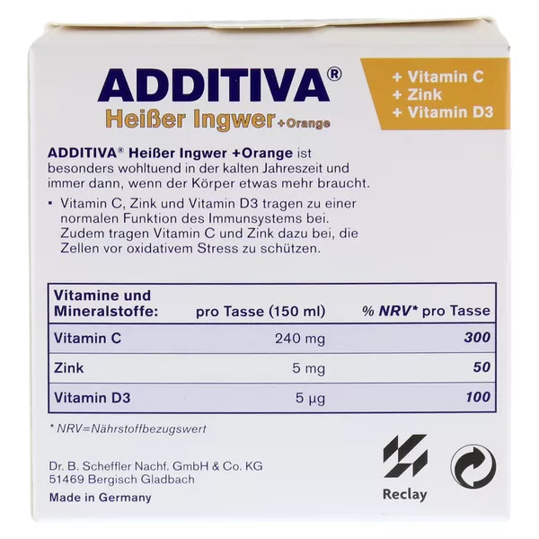 Additiva Heißer Ingwer+orange Pulver 120 g