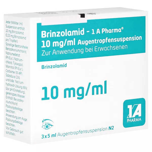 BRINZOLAMID-1A Pharma 10 mg/ml Augentropfensusp. 15 ml