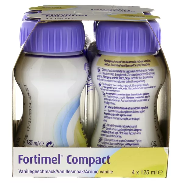 Fortimel Compact 2.4 kcal/ml Trinknahrung Vanille 4X125 ml