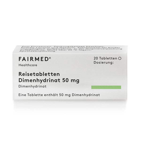 Reisetabletten Dimenhydrinat 50 mg 20 St