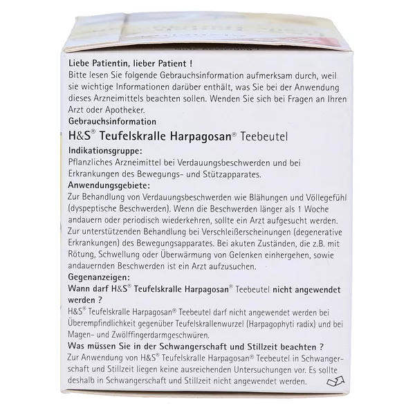 H&S Teufelskralle Harpagosan-tee Filterb 20X2,5 g