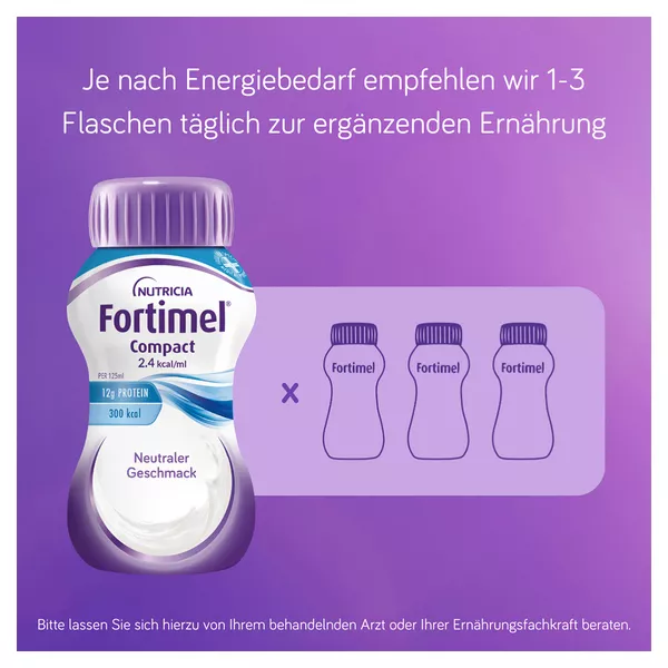 Fortimel Compact 2.4 kcal/ml Trinknahrung Neutral 4X125 ml