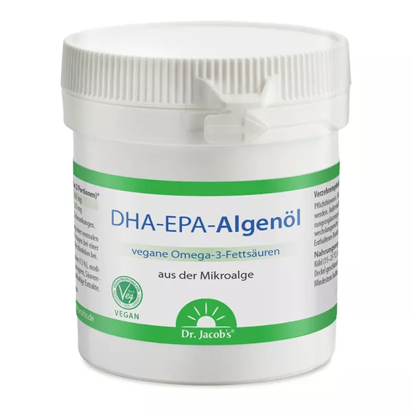 Dr. Jacob's DHA-EPA-Algenöl Kapseln Omega-3-Fettsäuren vegan 60 St