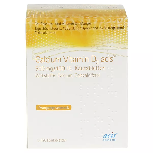 CALCIUM VITAMIN D3 acis 500 mg/400 I.E. 120 St