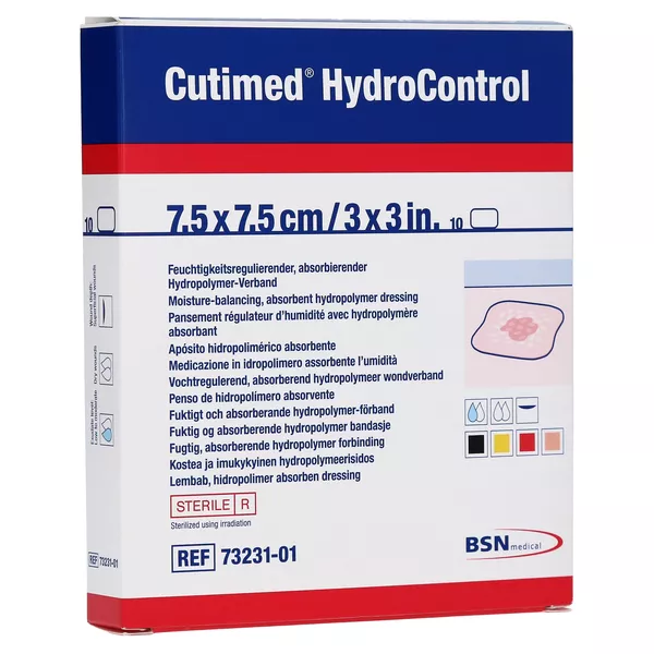 Cutimed Hydrocontrol Kompressen 7,5x7,5 10 St