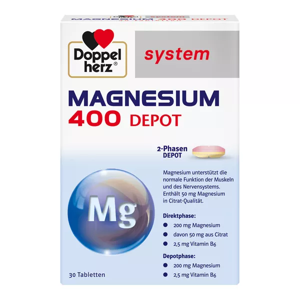 Doppelherz system Magnesium 400 Depot 2-Phasen Depot 30 St