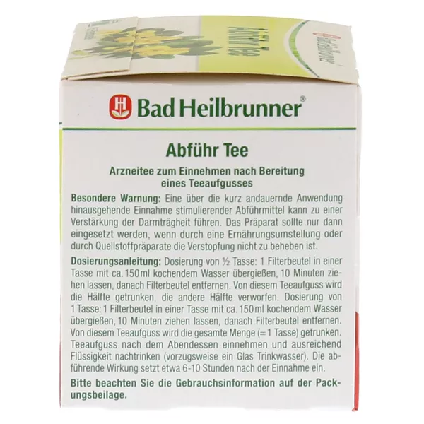 BAD Heilbrunner Abführ Tee Filterbeutel 15X1,7 g