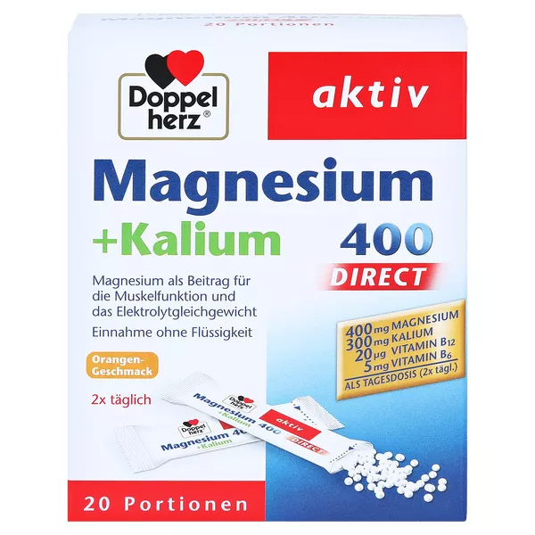 Doppelherz aktiv Magnesium + Kalium 400 Direct 20 St
