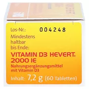 Vitamin D3 Hevert 2.000 I.E. Tabletten 60 St