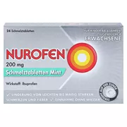 NUROFEN  200 mg Ibuprofen Schmelztabletten Mint 24 St