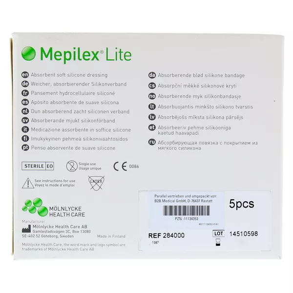 Mepilex Lite Schaumverband 6x8,5 cm ster 5 St