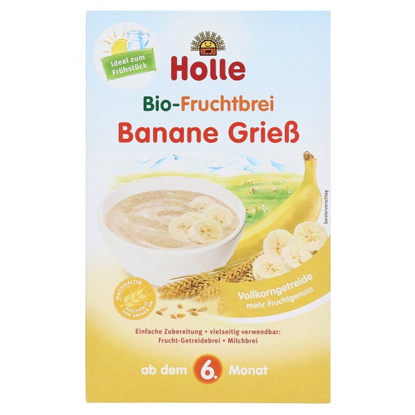 Holle Bio Fruchtbrei Banane Grieß 250 g