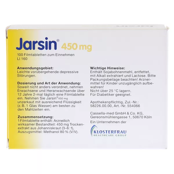 Jarsin 450 mg Filmtabletten 100 St