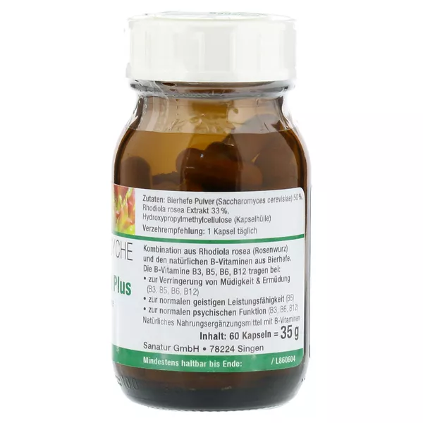 Rhodiola Rosea Plus B-Vitamine Kapseln 60 St