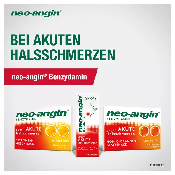 neo-angin Benzydamin Honig-Orangen-Geschmack 20 St