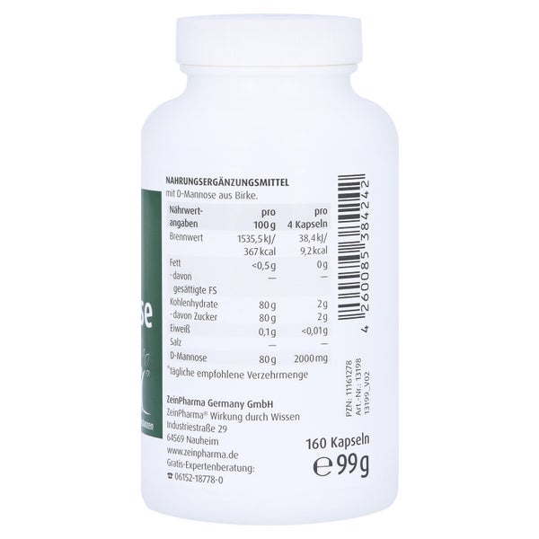 D-mannose Kapseln 500 mg 160 St
