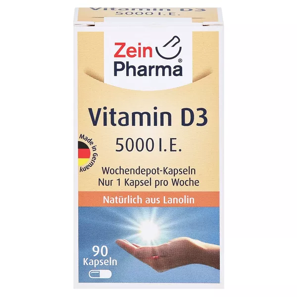 Vitamin D3 Kapseln hochdosiert - Wochendepot 90 St