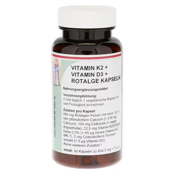 Vitamin K2+vitamin D3+rotalge Kapseln 90 St