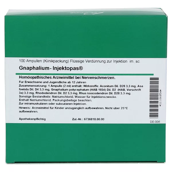 Gnaphalium - Injektopas 100 St