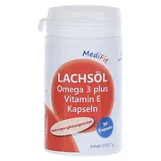 Lachsöl Omega-3 plus Vitamin E Kapseln M 90 St