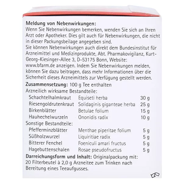 H&S Nieren-Spültee 20X2,0 g