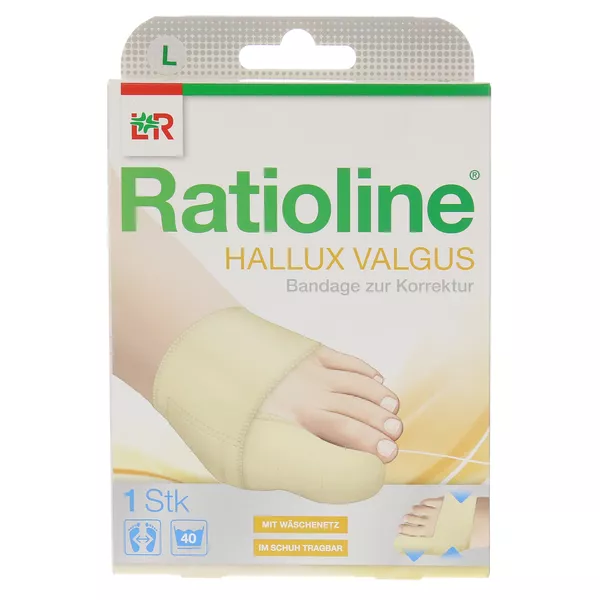 Ratioline Hallux Valgus Bandage zur Korrektur, Größe L
