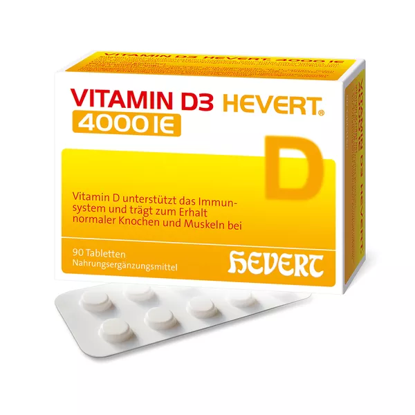 Vitamin D3 Hevert 4.000 I.E. Tabletten, 90 St.