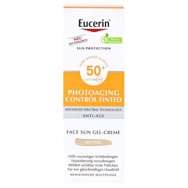 Eucerin Photoaging Control Face Sun CC Creme getönt LSF 50+ mittel, 50 ml