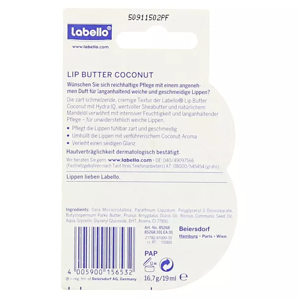 Labello Lip Butter coconut Balsam 17 g