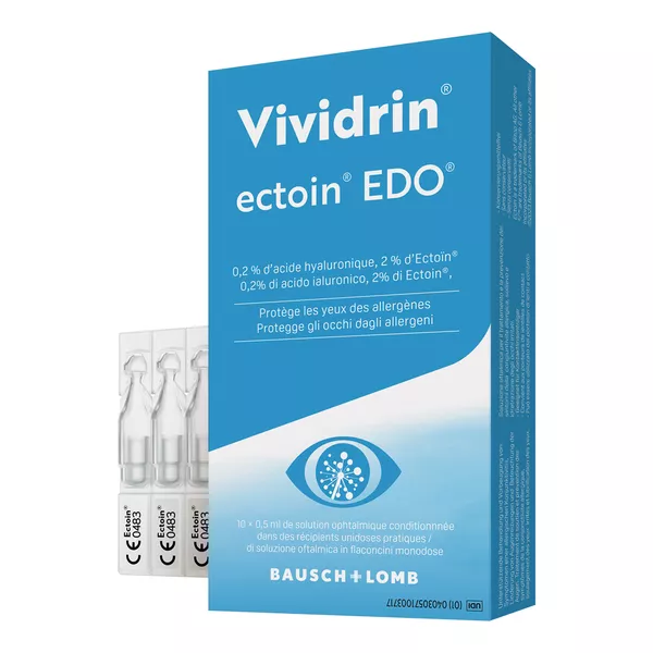 Vividrin ectoin EDO Augentropfen - allergisch gereizte Augen 10X0,5 ml