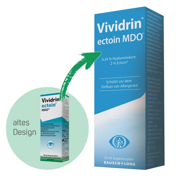 Vividrin ectoin MDO Augentropfen - allergisch gereizte Augen 1X10 ml