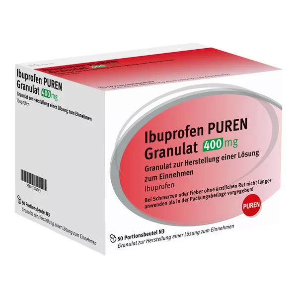 Ibuprofen Puren Granulat 400 mg z.Her.e. 50 St