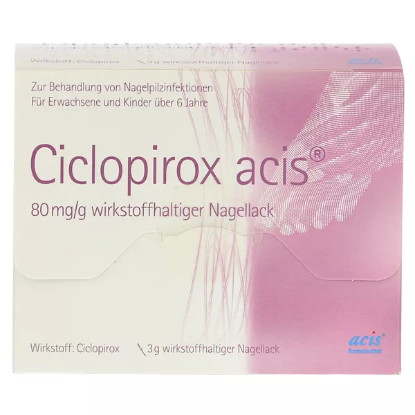 Ciclopirox acis 80 mg/g wirkstoffhalt.Na 3 g