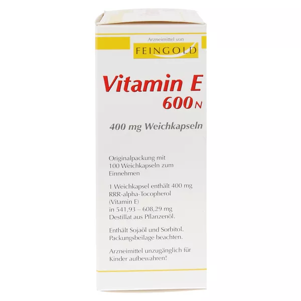 Vitamin E 600 N Weichkapseln 100 St