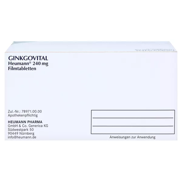 GINKGOVITAL Heumann 240 mg 120 St