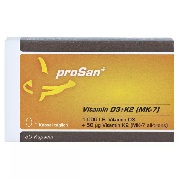 proSan Vitamin D3 + K2 (MK-7), 30 St.