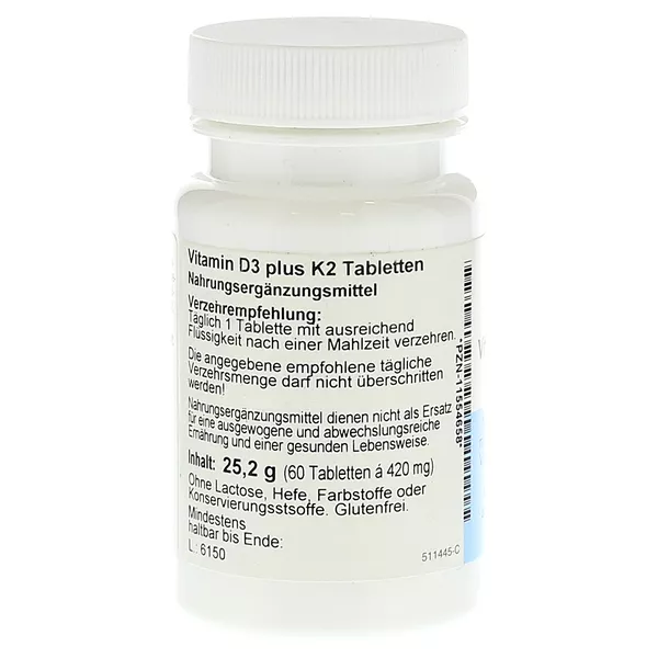 Vitamin D3 PLUS K2 Tabletten 60 St