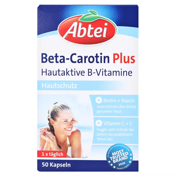 Abtei Beta-Carotin Plus Hautaktive B-Vitamine, 50 St.