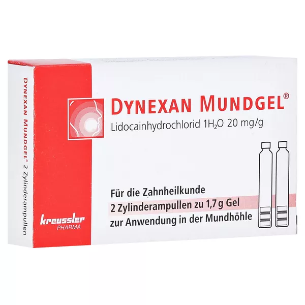 Dynexan Mundgel Zylinderampullen 2X1,7 g