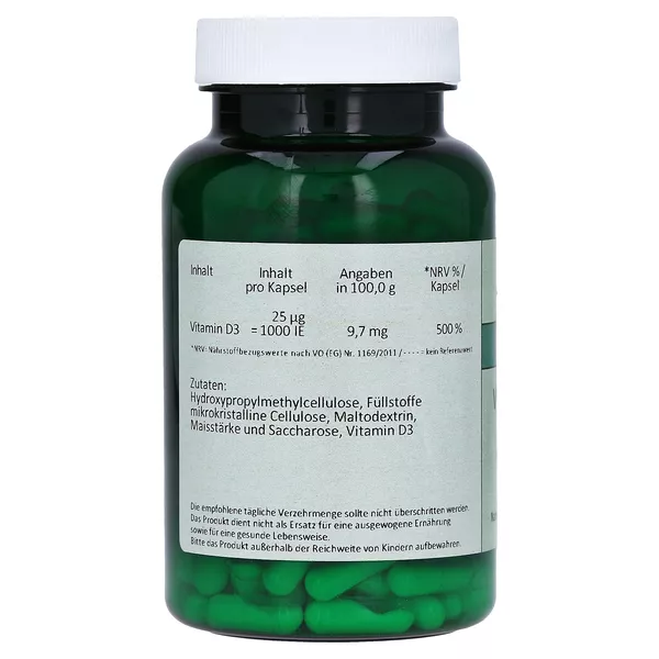 Vitamin D3 25 µg 1.000 I.E. Kapseln 180 St