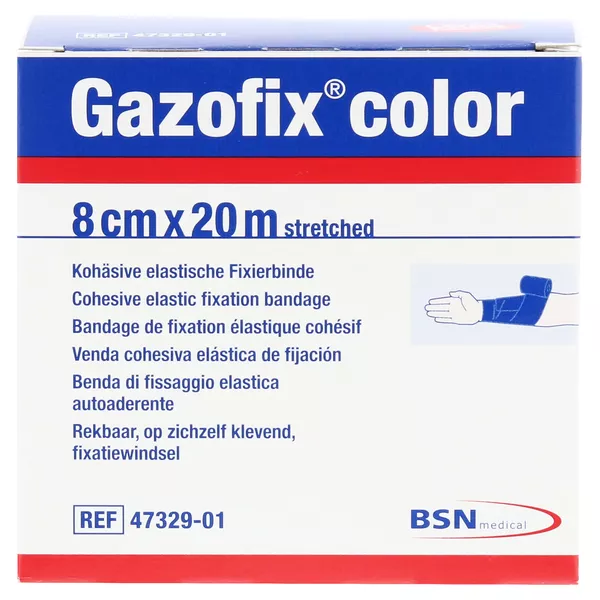 Gazofix Color Fixierbinde kohäsiv 8 cmx2 1 St