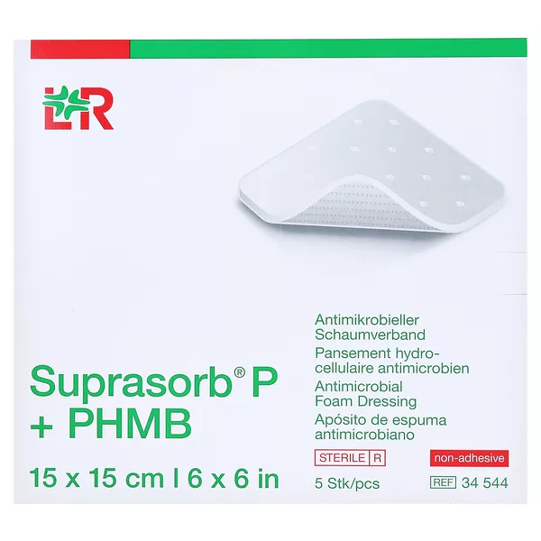 Suprasorb P+phmb Schaumverband 15x15 cm 5 St