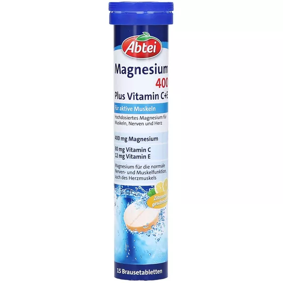 Abtei Magnesium 400 Plus Vitamin C + E 15 St