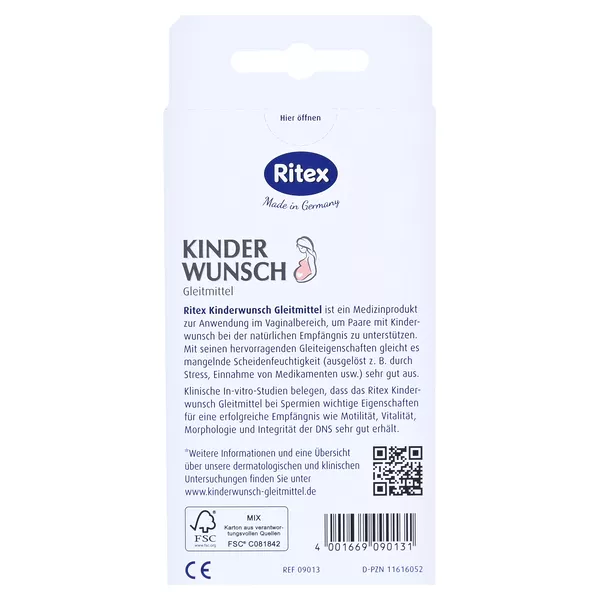Ritex KINDERWUNSCH Gleitmittel, 8 x 4 ml