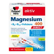 Doppelherz aktiv Magnesium 400 + B6 + B12 + Folsäure Direkt 40 St