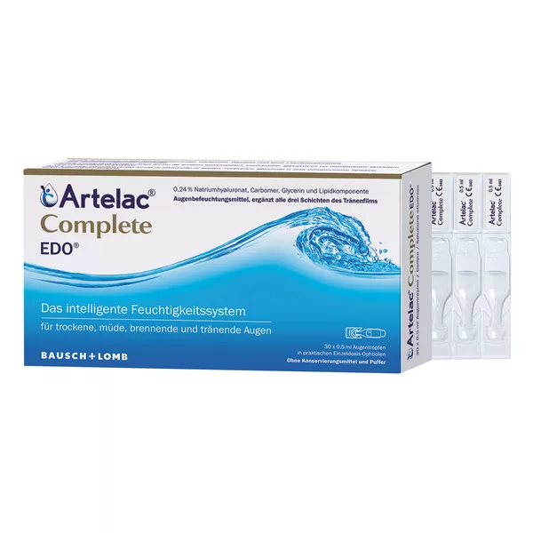 Artelac Complete EDO Augentropfen bei trockenen Augen 30X0,5 ml
