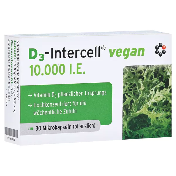 D3-intercell Vegan 10.000 I.E. Kapseln 30 St
