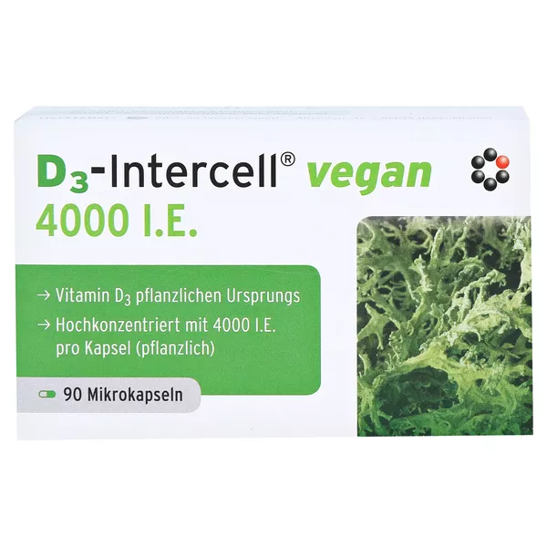 D3-intercell Vegan 4.000 I.E. Kapseln, 90 St.
