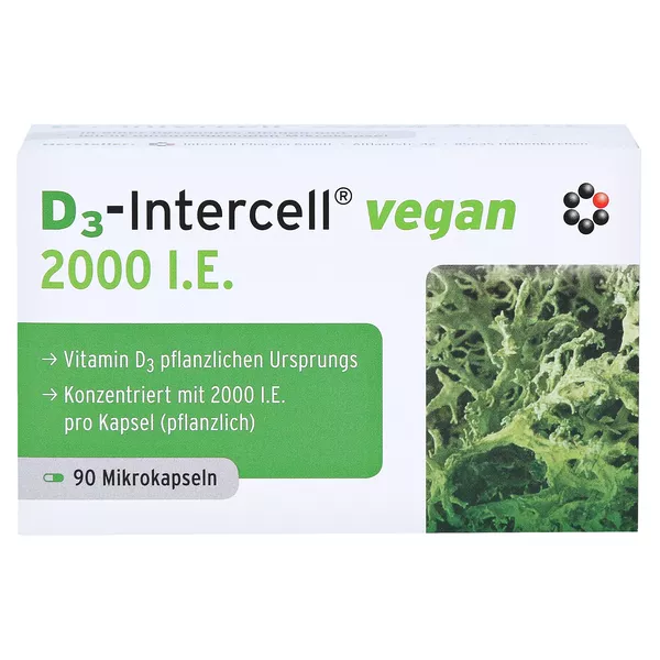 D3-intercell Vegan 2.000 I.E. Kapseln 90 St