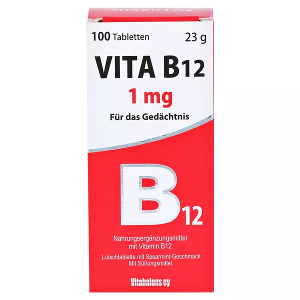 VITA B12 1 mg Minz-Aroma Lutschtabletten 100 St